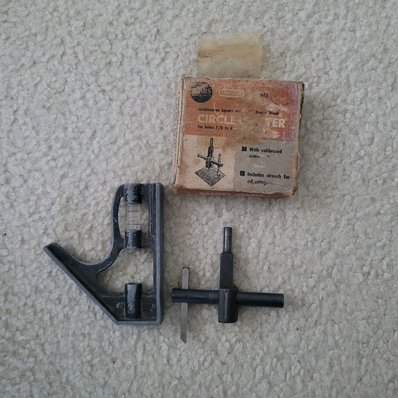 Vintage Sears Craftman 9-3645 Circle Cutter 1/4″ Round Shank for Holes 7/8″-4.