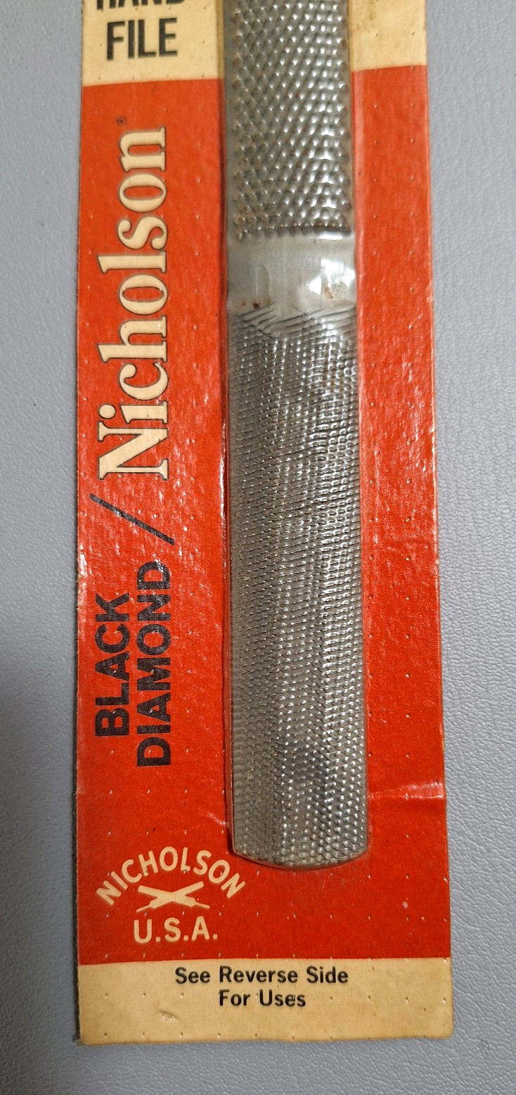 Vintage Nicholson 4 in 1 Hand 8″ File Rasp 4 Way Flat Made In USA NOS No. 21860