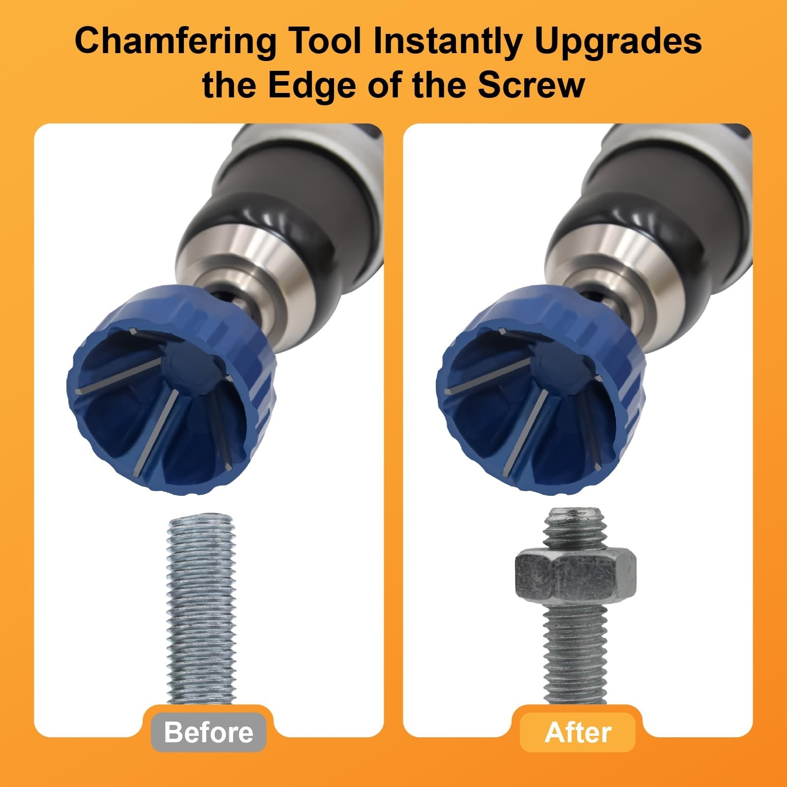 Deburring External Chamfer Tool Set, Tungsten Carbide Chamfering Drill Bit, D…