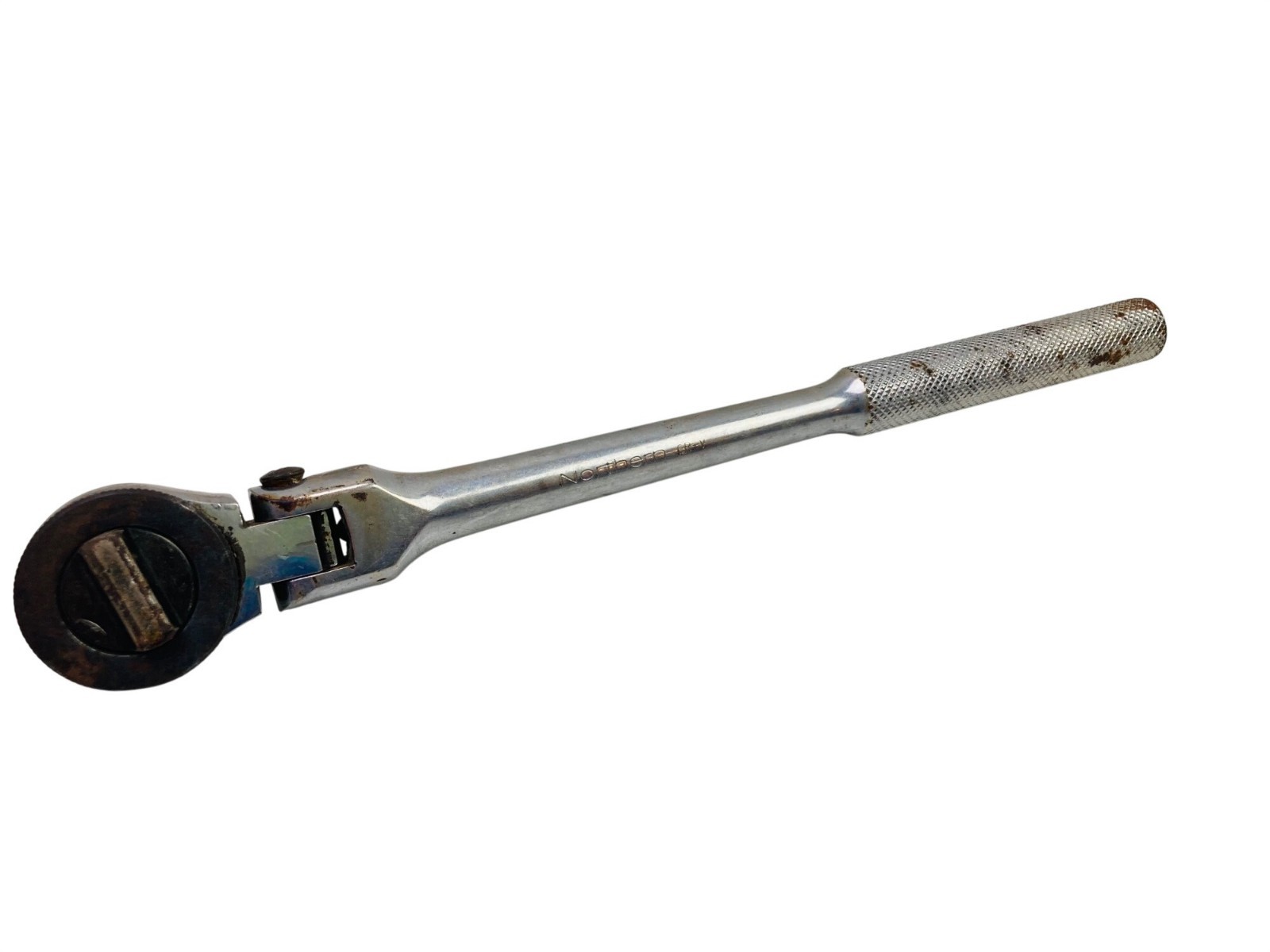 Vintage Northern 1/2″ Drive Flex Head Ratchet Knurled Grip CR-V Steel 11.75″