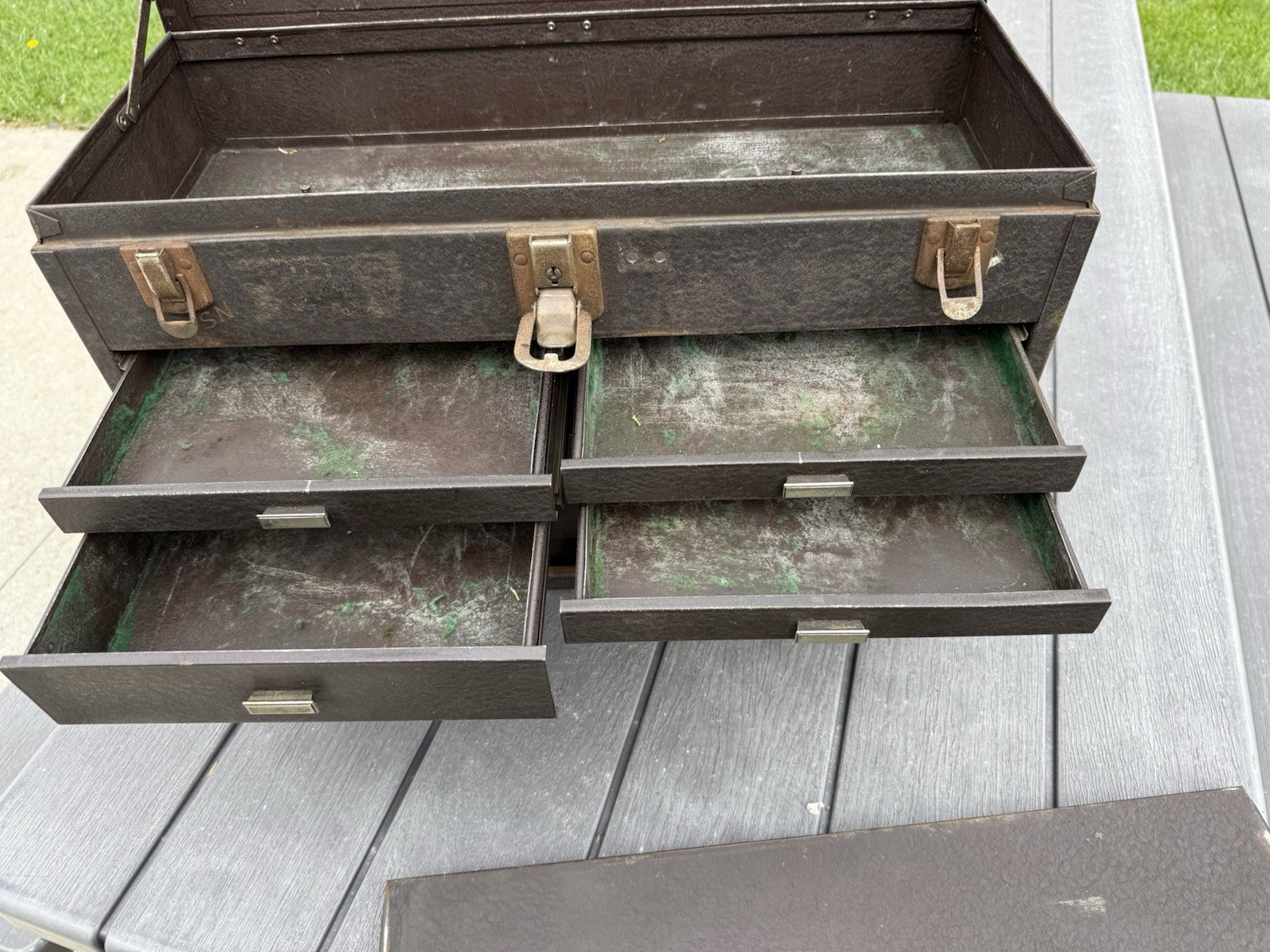 VTG KENNEDY 520 Square top Machinist Tool Box – 7 Drawer Toolbox Chest -pre-1970