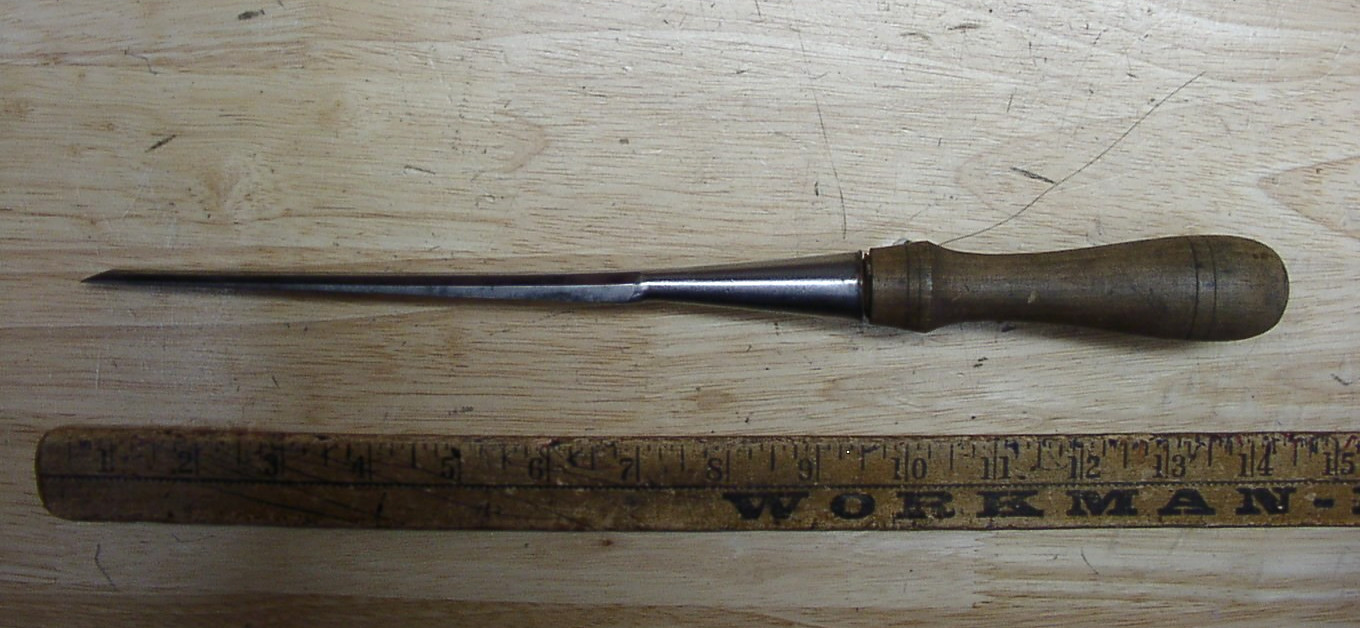 Vntg P S & W No. 1 Extra,1/2″ X 8-11/16″ Bevel Edge Socket Chisel,W/4-1/2″ Hndl