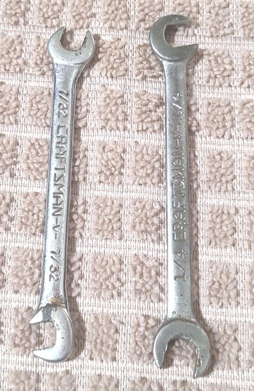 Lot of 8 Craftsman-Sears USA Combination Metric-Sae Wrench lot of Vintage Tools