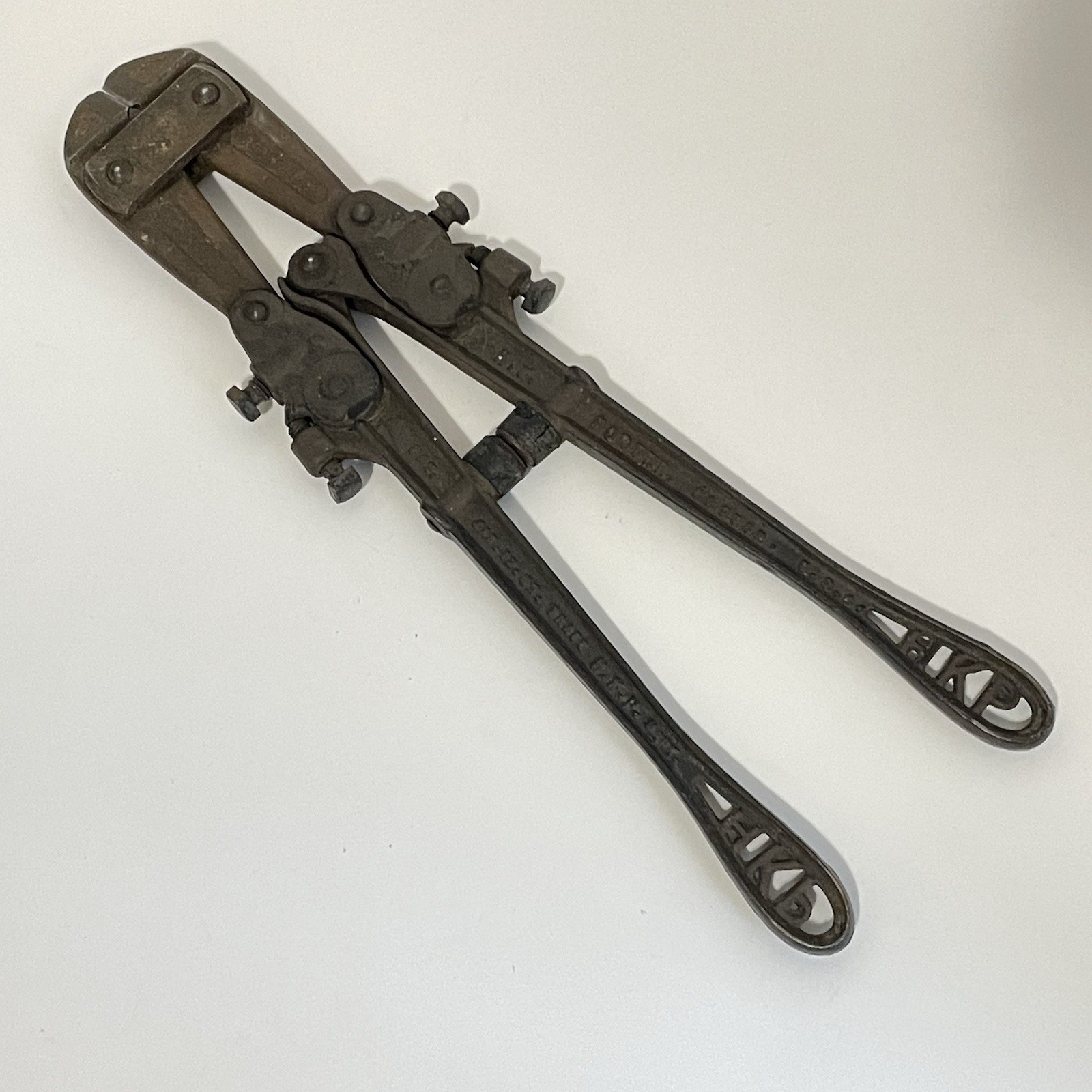 Antique H.K. PORTER 14″ Bolt Cutter HKP PAT. 1909 Boston Massachusetts