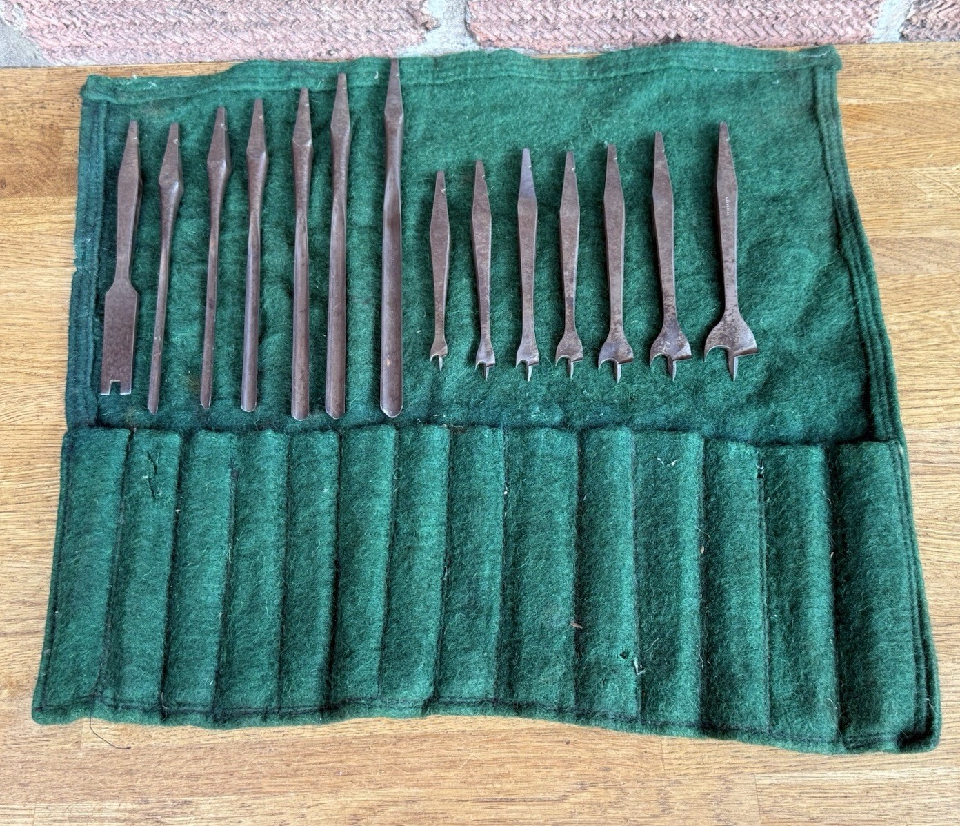 14 Vintage Center Point & Gouge Brace Drill Auger Bits Batwing Old Tool