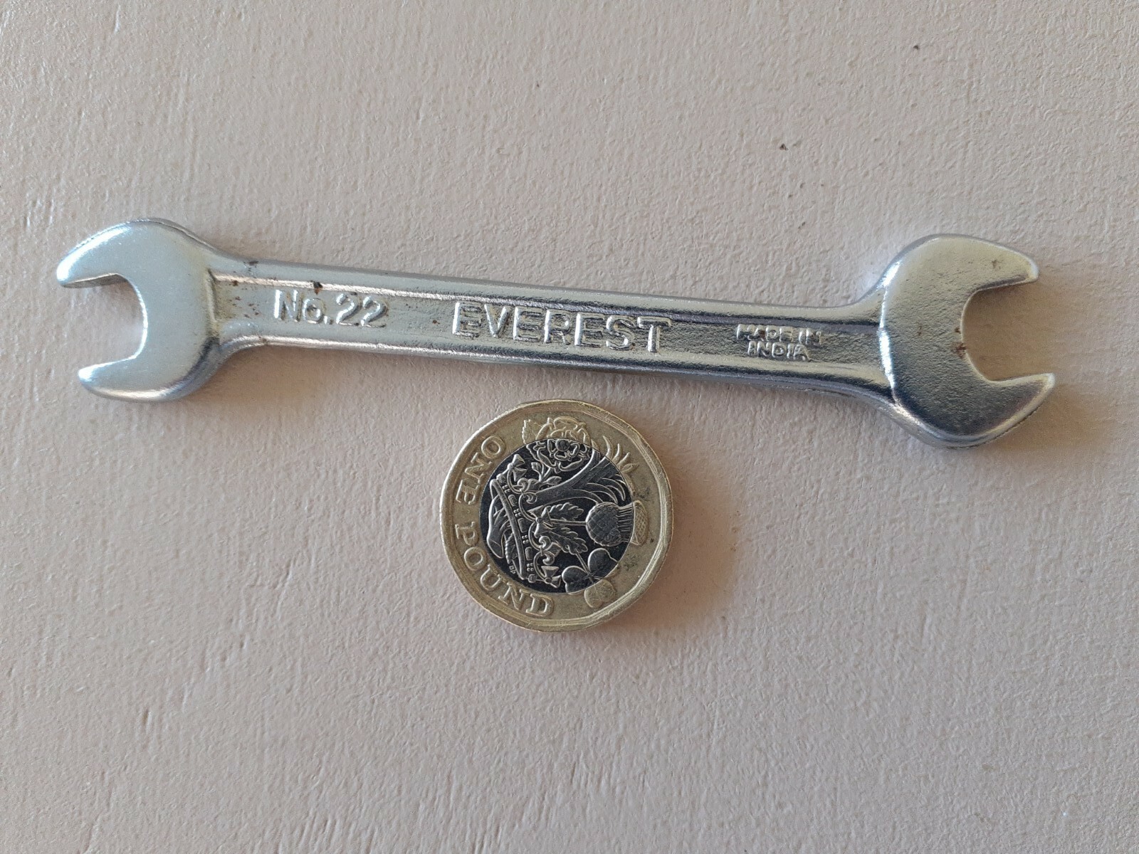 Rare Size Vintage Everest No.22 Spanner 5/16″ AF- 11/32″ A/F Made in India