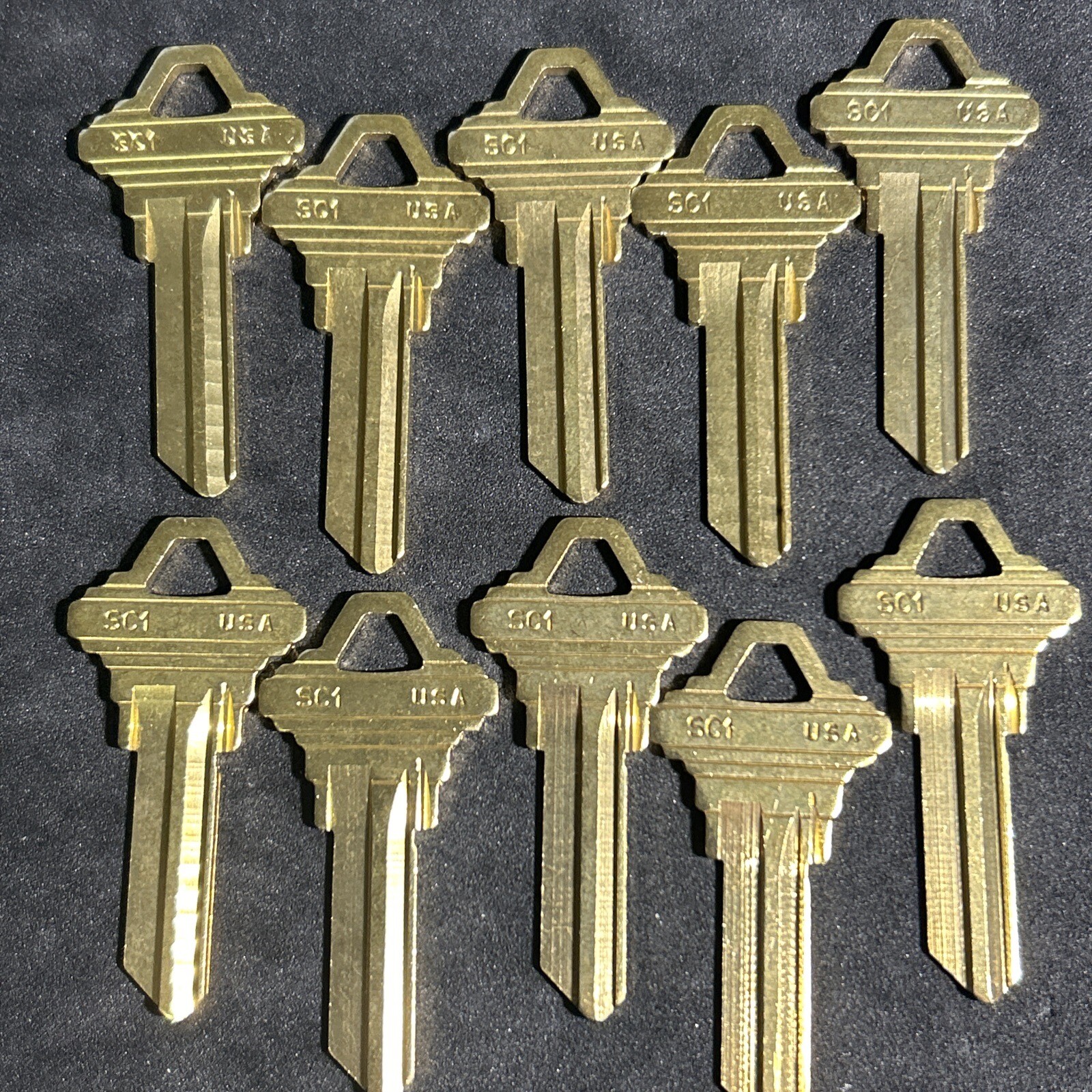 SCHLAGE SC-1 House Key Blanks Brass 10 PACK Maintenance RE Agency-Apartments