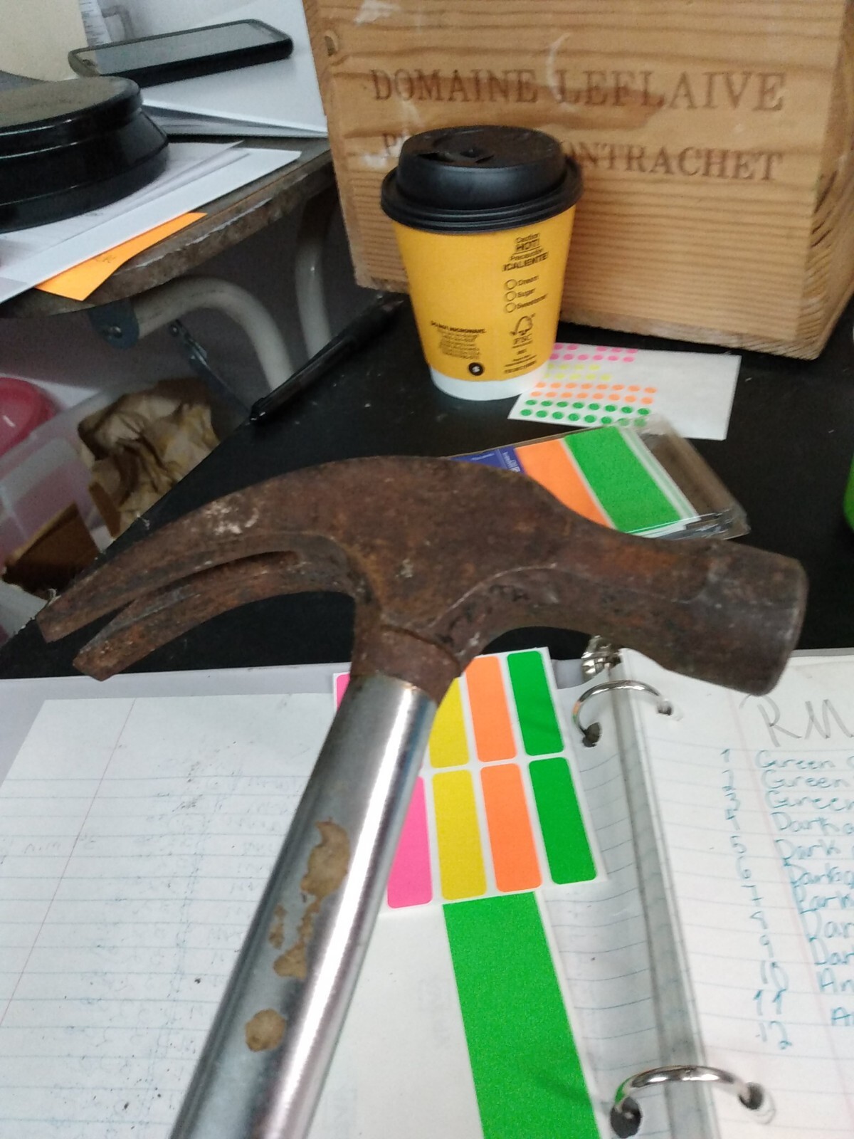 Vintage Stanley 16 oz Claw Hammer 52-416 Rusted Out Head