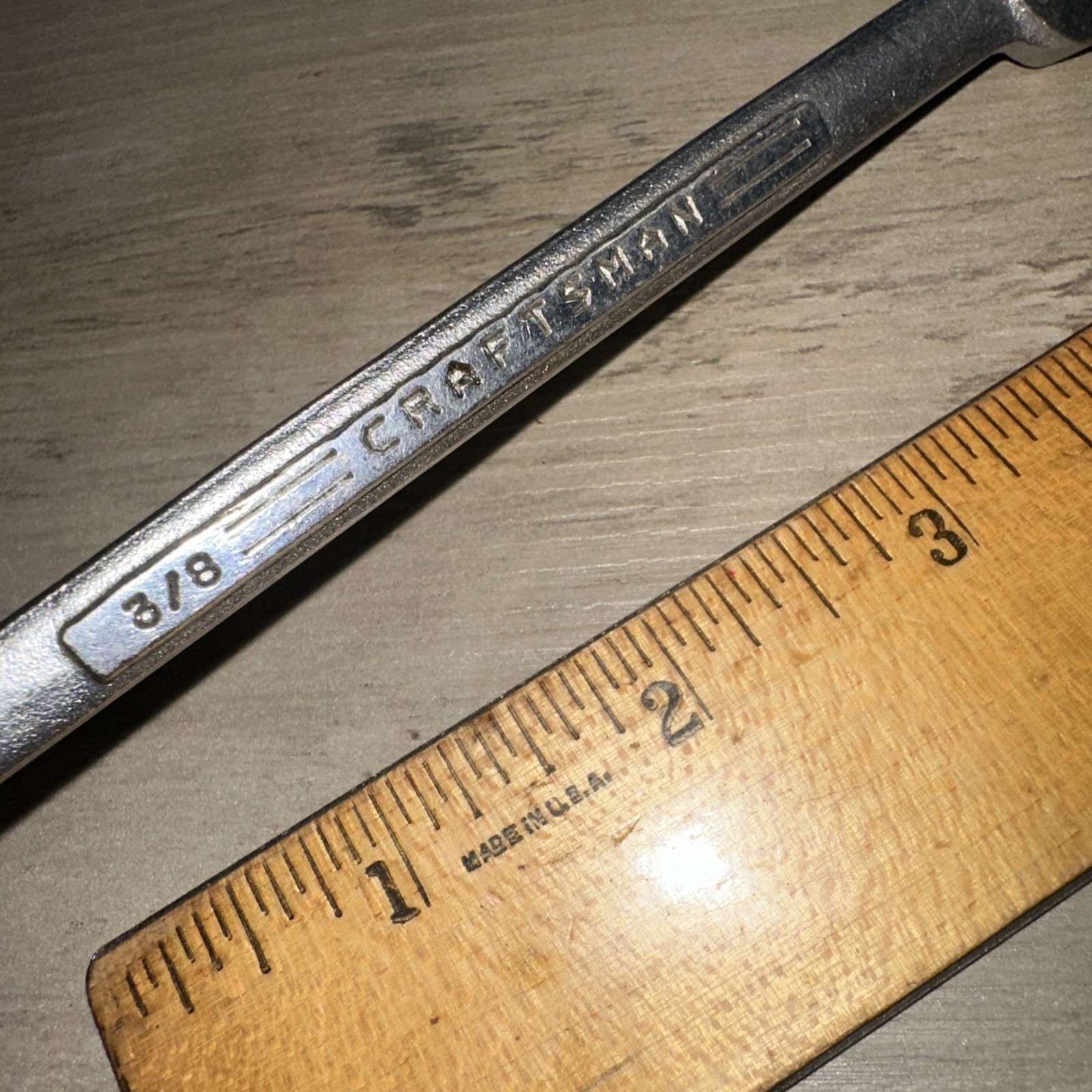 VINTAGE CRAFTSMAN WRENCH 3/8” SOCKET FLEX HEAD COMBINATION =V= SERIES -USA Used