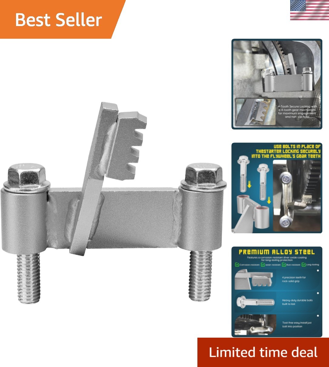 Flywheel Holder with 8.8 Bolts Silver Kit Compatible with 4.8 5.3 5.7 6.0 6.2…