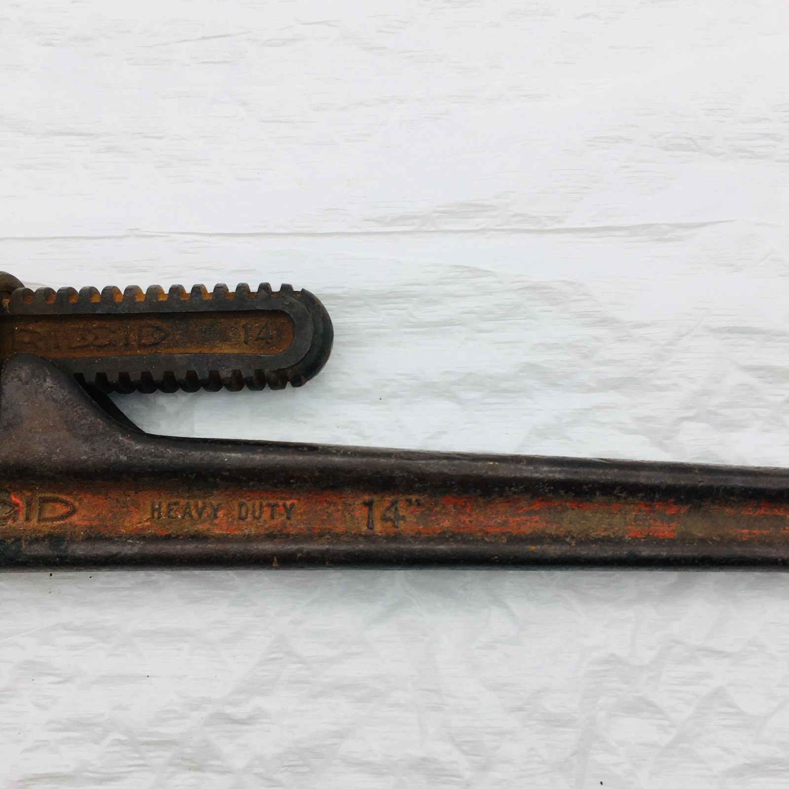 Ridgid Heavy Duty 14″ Pipe Wrench Made in USA Vintage Ridge Tool Co Elyria Ohio