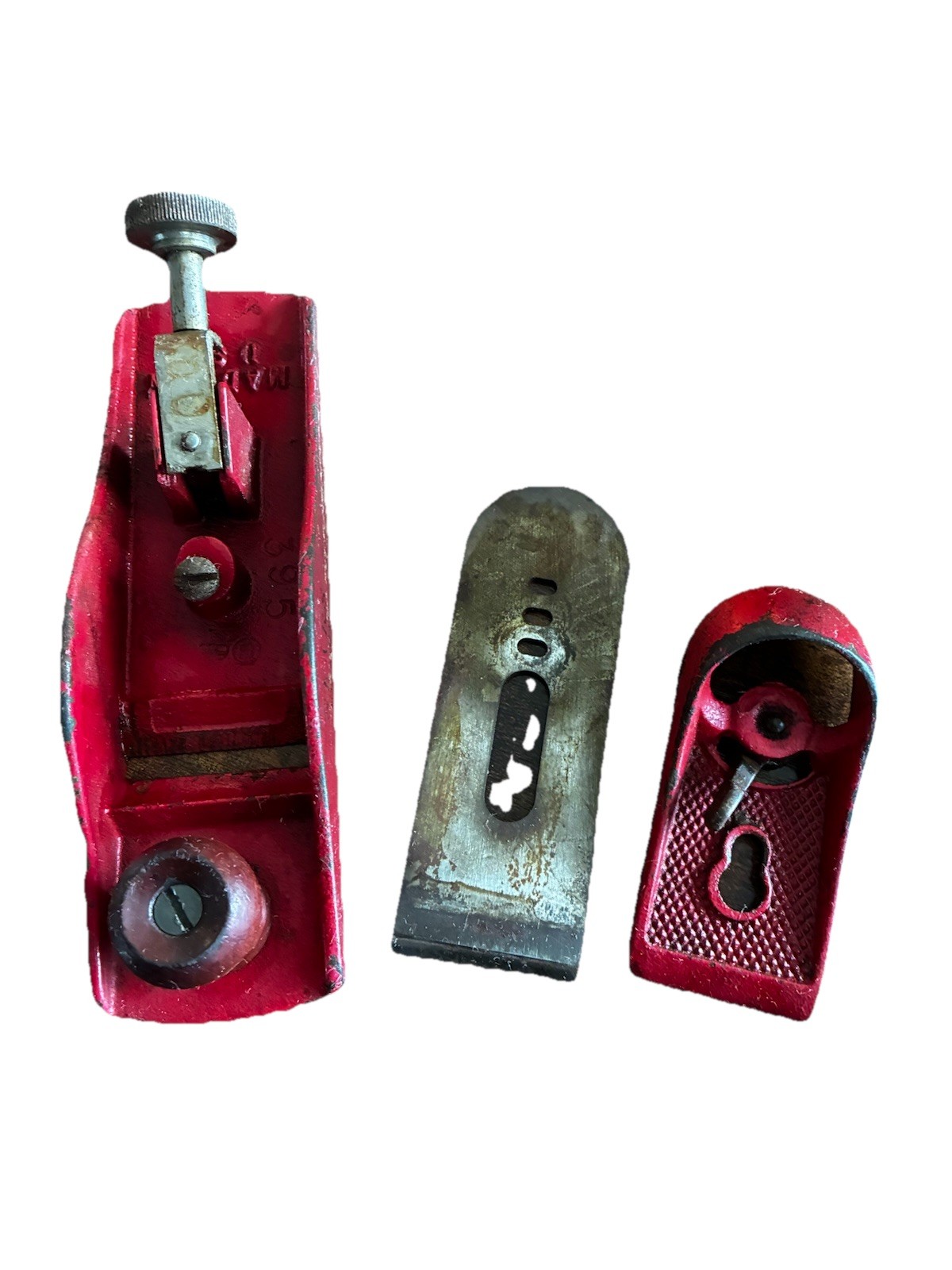 Vintage Sears No. 107-37031 Block Plane Red Japanned 7” USA Woodworking Tool