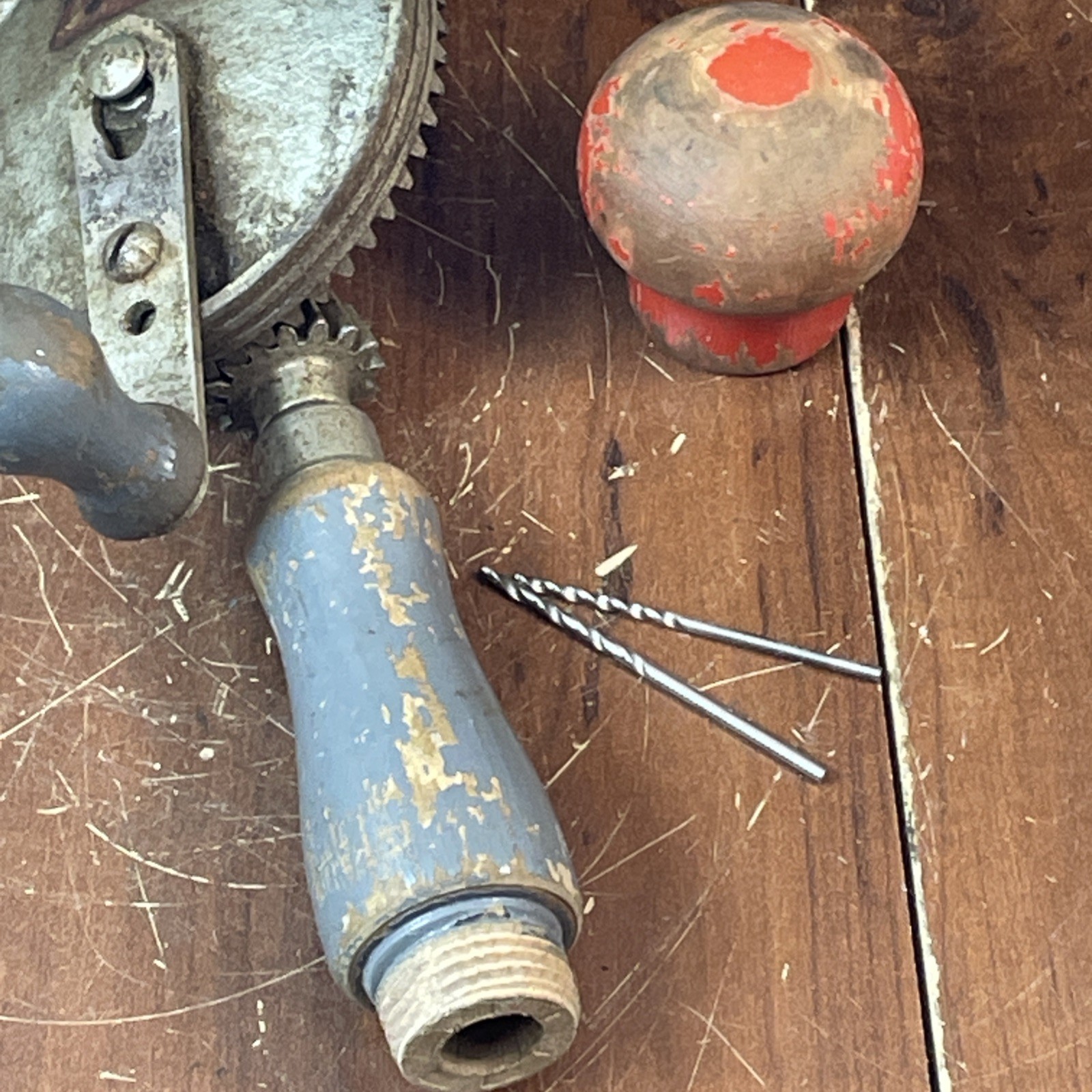 Vintage Stanley Handyman Hy-Lo Drive No H1220 Made In USA Hand Drill Woodworking