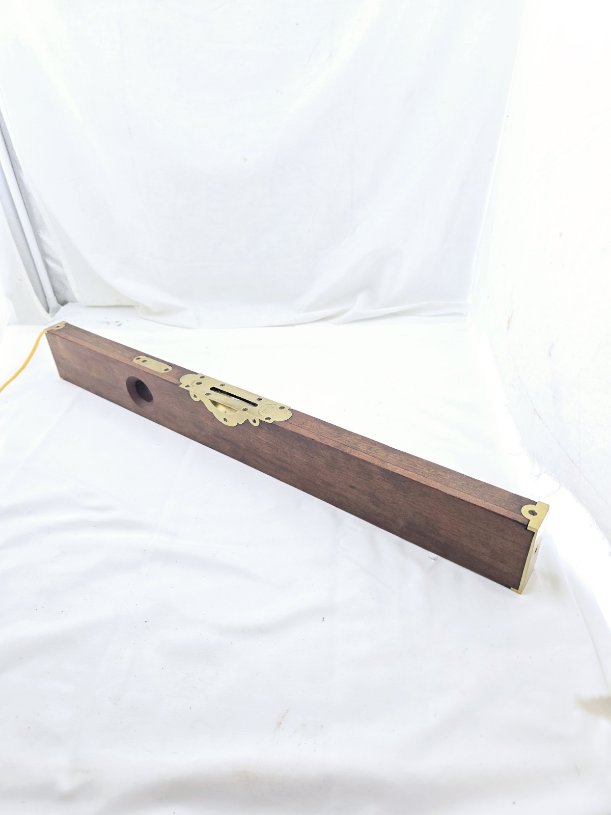 Antique Stanley Rule & Level 26″ Adjustable Wood & Brass Level 1872 Pat.