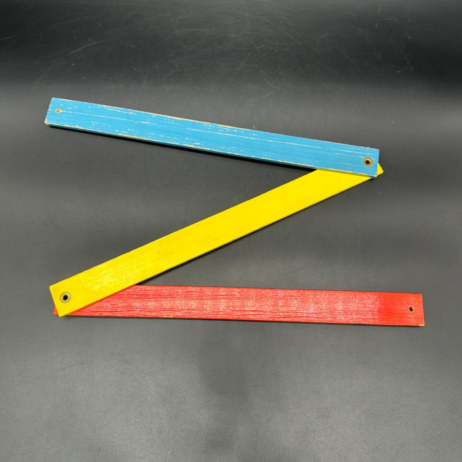 Vintage Folding Yardsticks Ruler TV Appliance Advertising Texas Red Yellow Blue