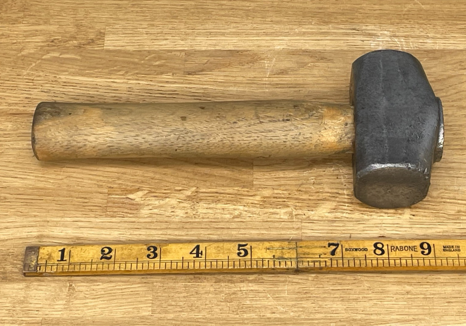 Vintage 2-1/2 lb Club Hammer Lump Hammer Blacksmiths Planishing Builder Tool