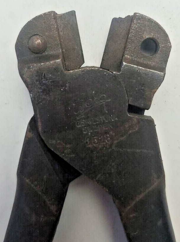 Vintage Sweden Berg Eskilstuna No. 1518 Piano Wire Cutter Nippers Pliers 10 Inch