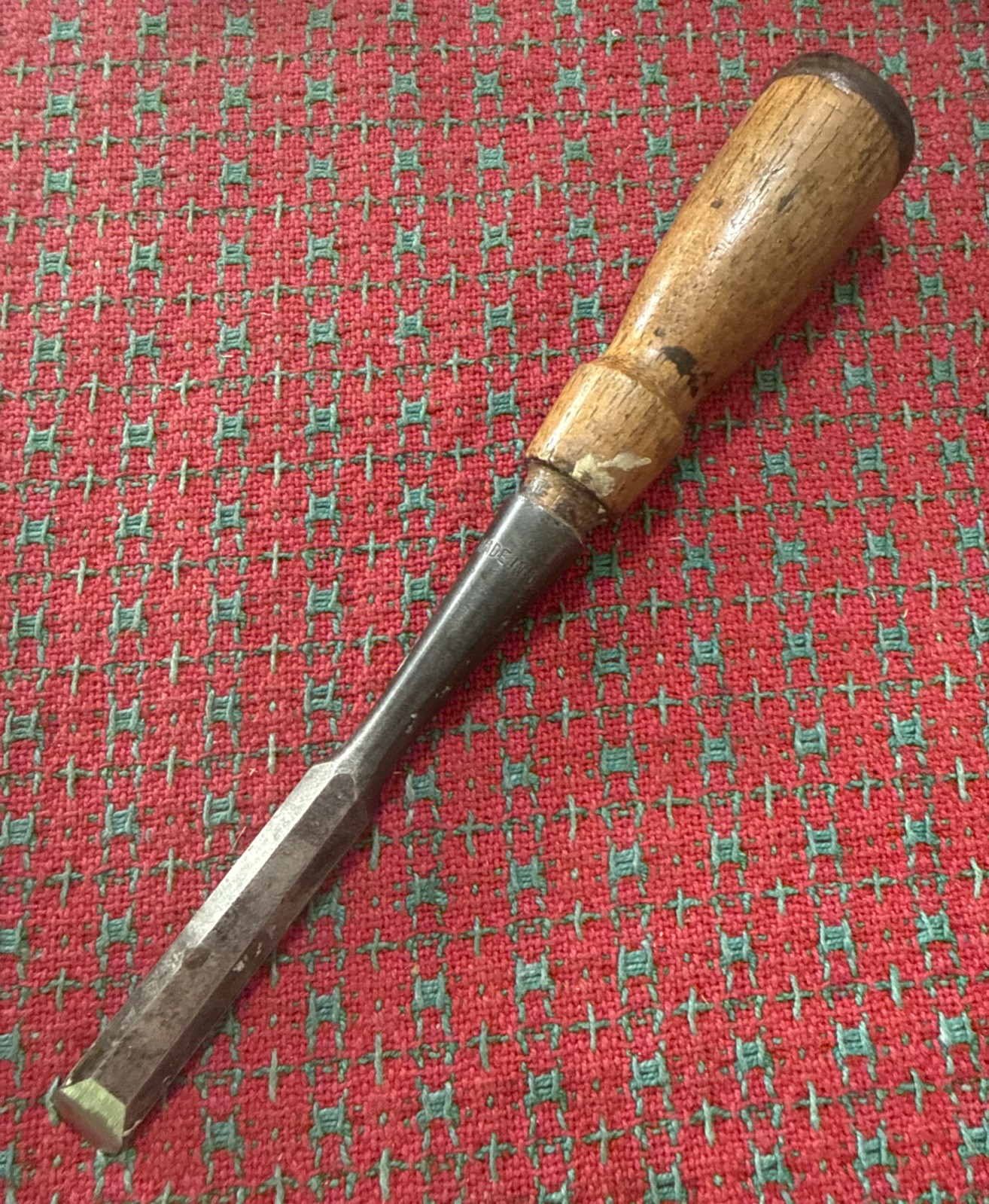 Vintage 1/2” Socket Chisel Leather Cap Handle USA 🇺🇸 Nice