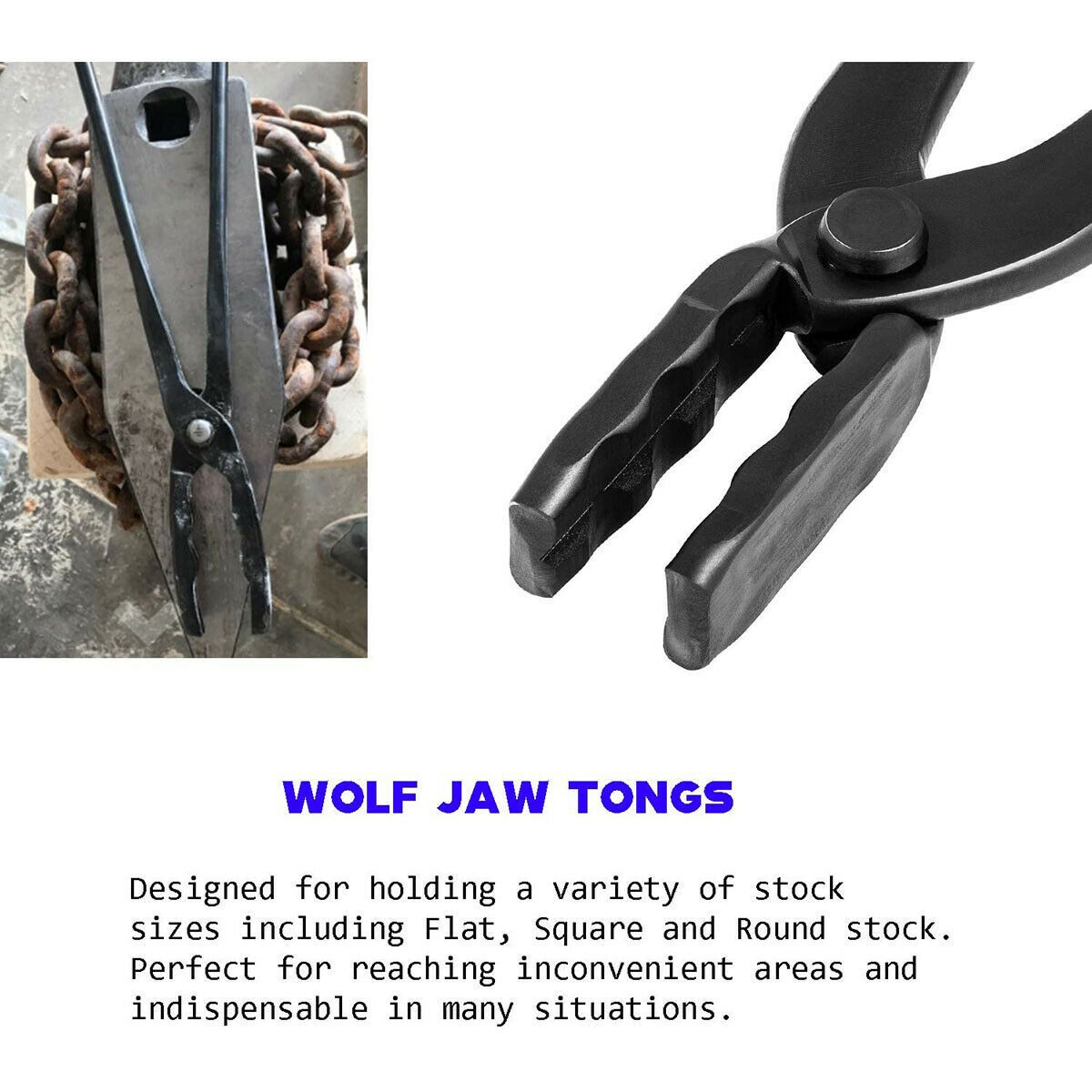 Blacksmith Tongs Set Knife Making Forge Tongs for Bladesmithing & Blacksmithing