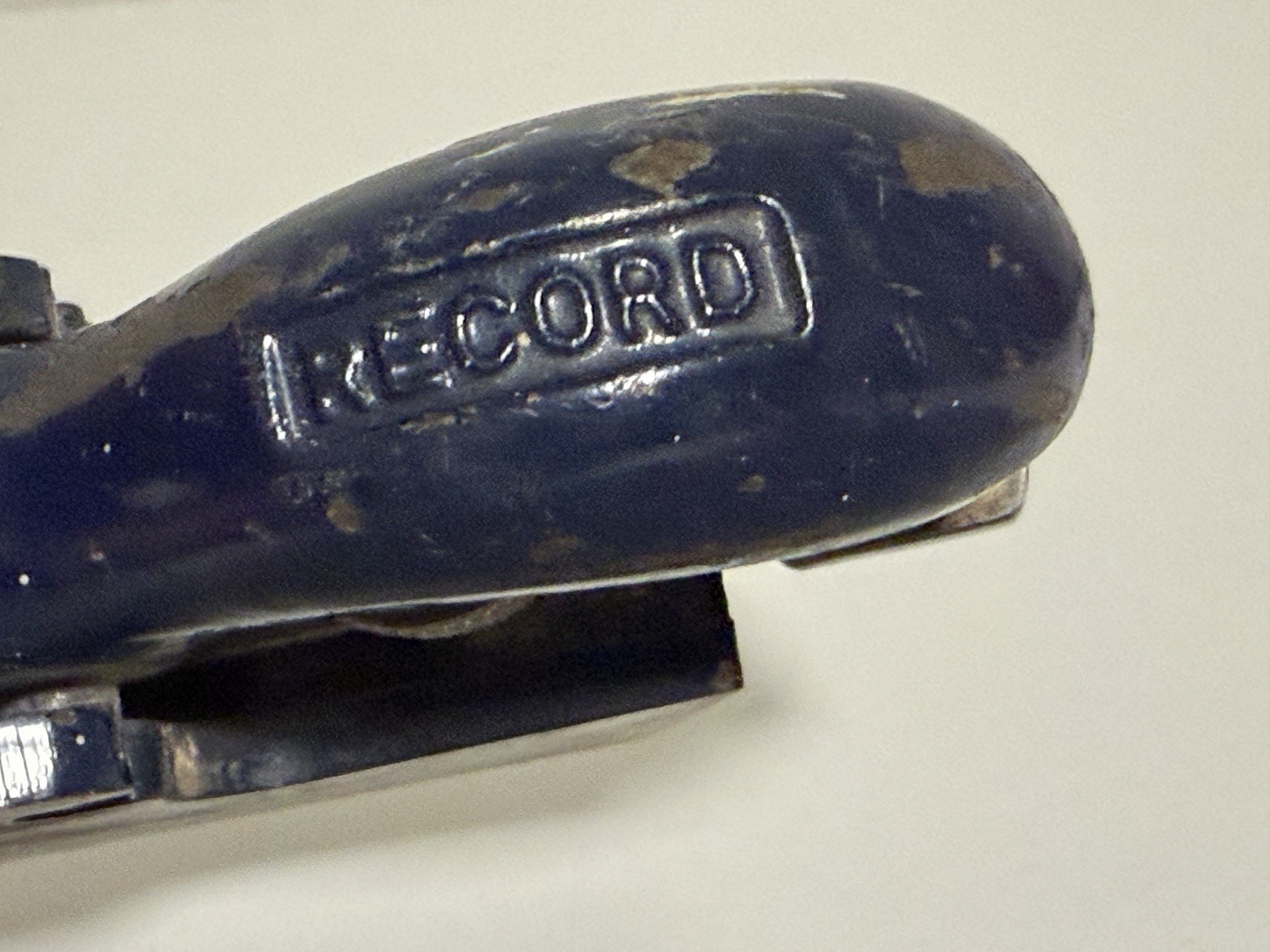 Vintage Record No. 76 Blue Enamel Bullnose Rabbet Rebate Plane – Made in England