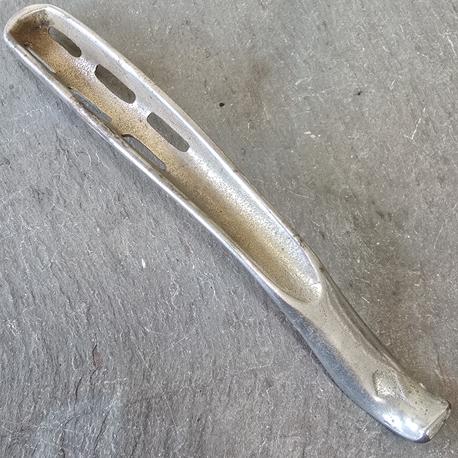 Antique Nickel Chrome Plated Cast Iron Stove Burner Plate Pot Lid Lifter Tool
