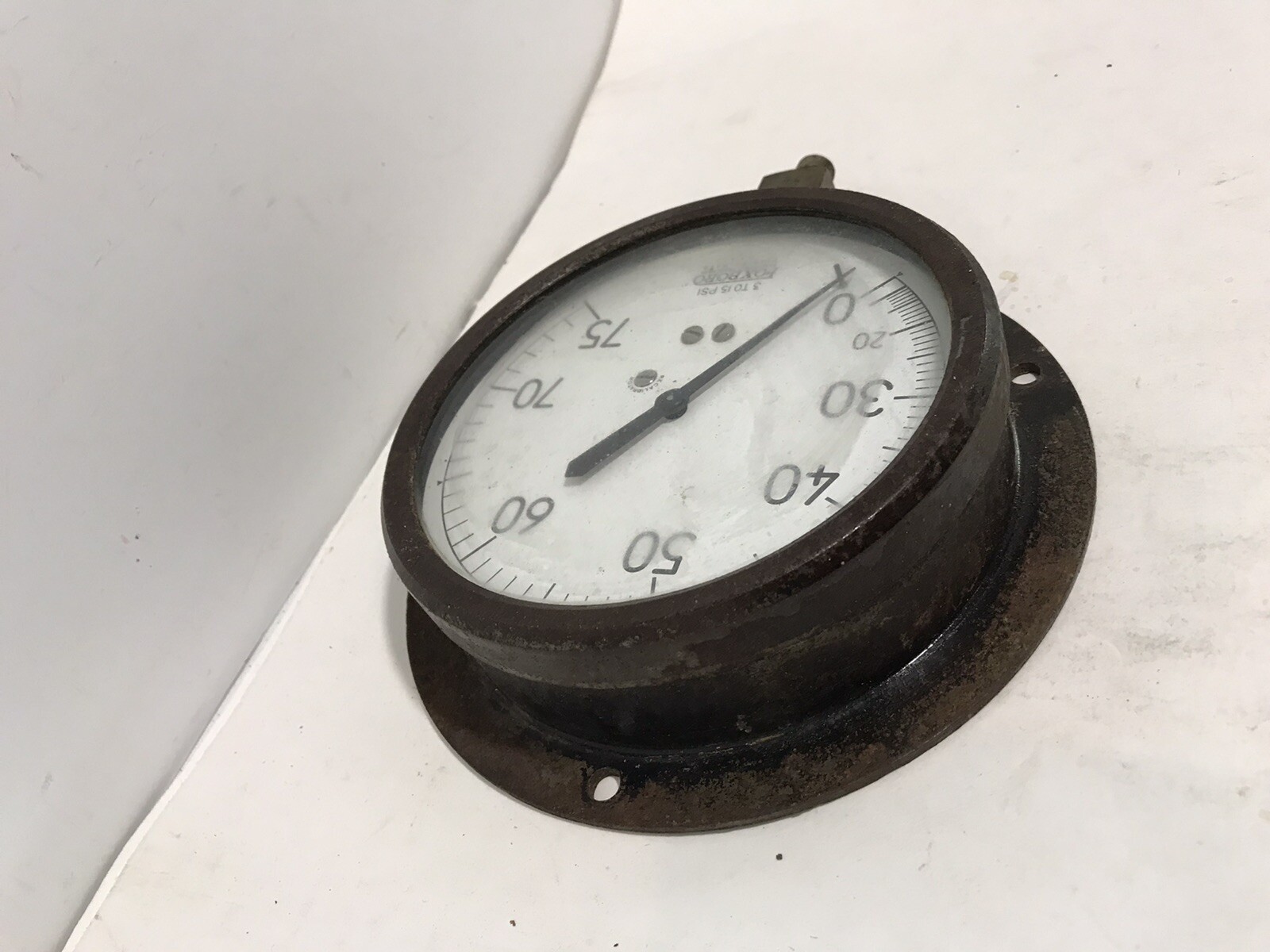 Vintage Large 6-1/2″ Pressure Gauge By Foxboro USA Steampunk Industrial Antique