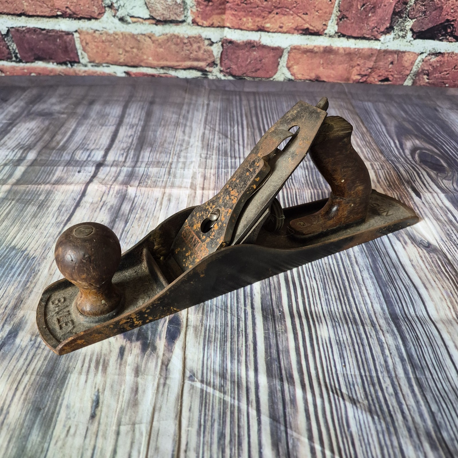 Vintage Stanley Bailey No 5 Wood Plane As Is For Parts Repair Smooth Bottom