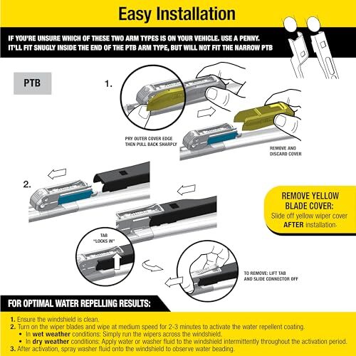 Rain X Water Repellent Wiper Blades 2 in 1 Advanced Beam Technology 18 Inch