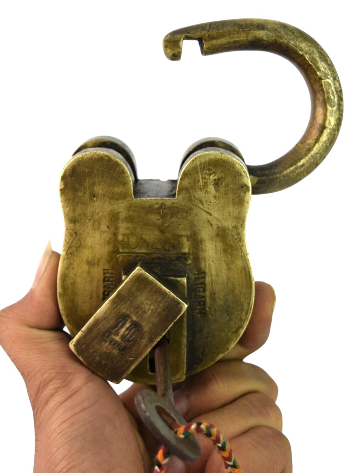 Vintage Indian Collectible Brass Made Padlock home Office Security. G2-342