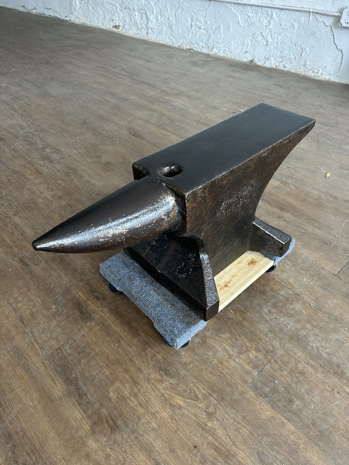 Vintage 304 Lb Kohlswa Single Horn Anvil, Upsetting Block, Free Biz Shipping