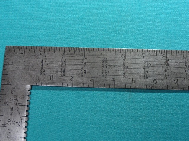 Crenelated Framing Square PS&W No. 300 Patented Aug 16, 1881 Timber Frame Tool