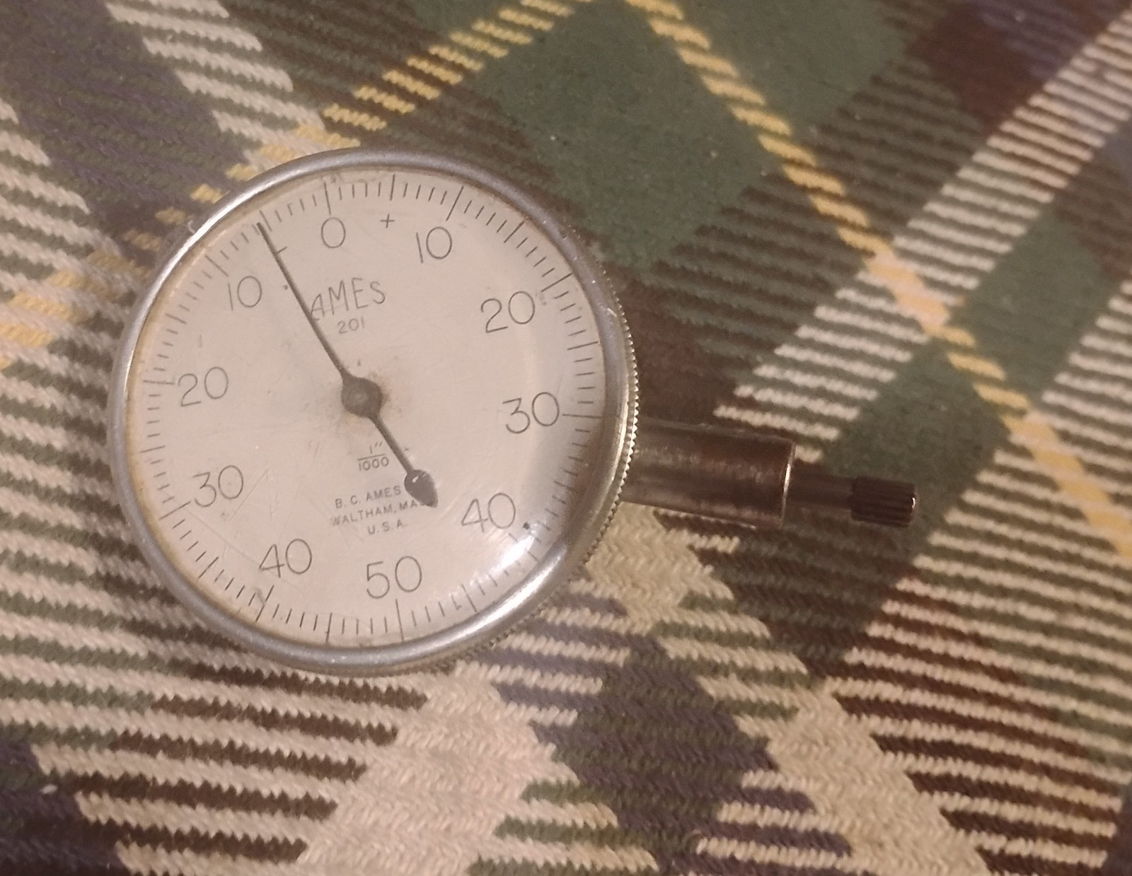 Vintage B.C. Ames Universal Test Indicator No 22C in Case & Box, Waltham Mass