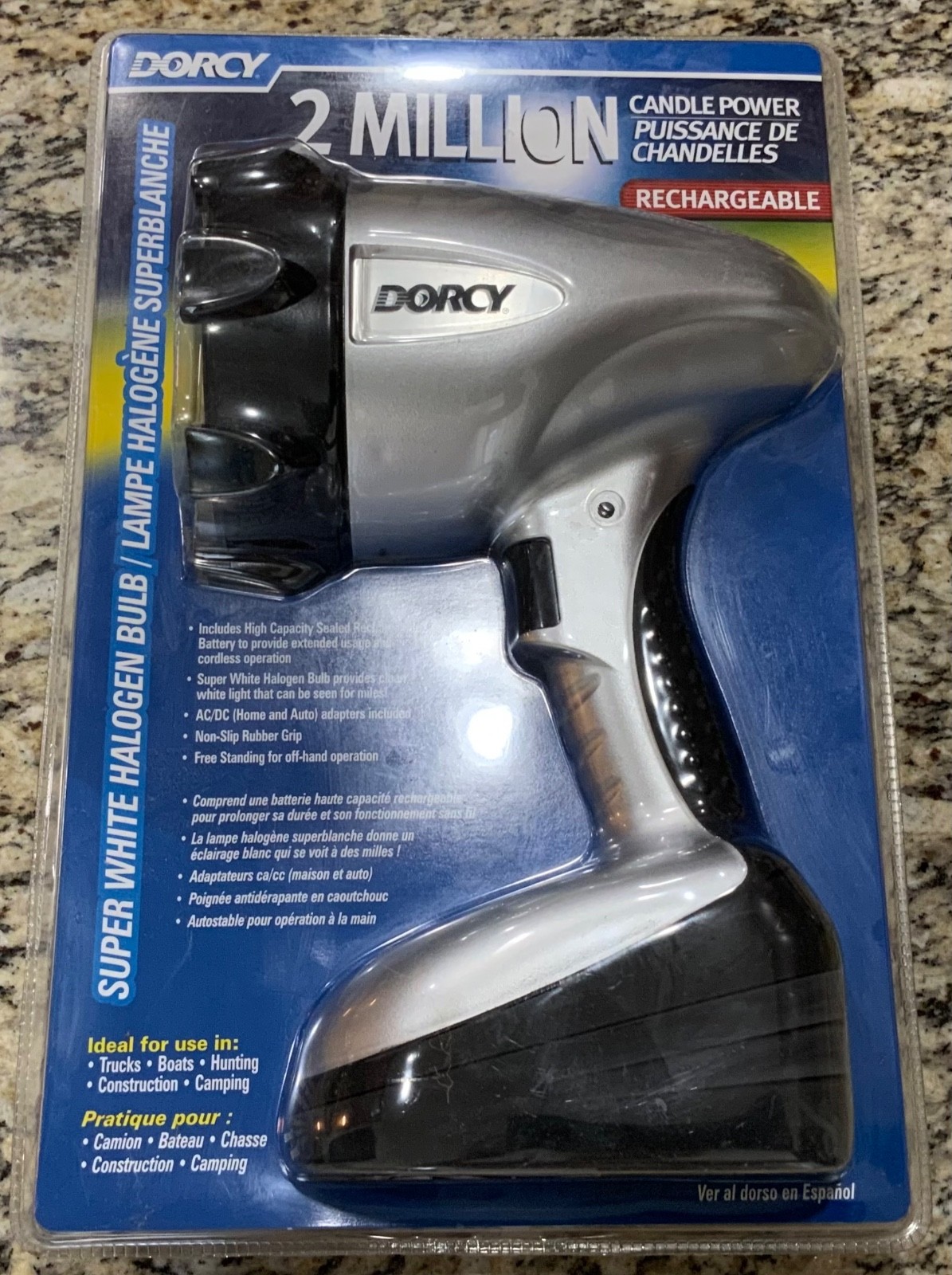 Dorcy Rechargeable Spotlight w/2 Million Candle Power Model: 41-1086 Brand New