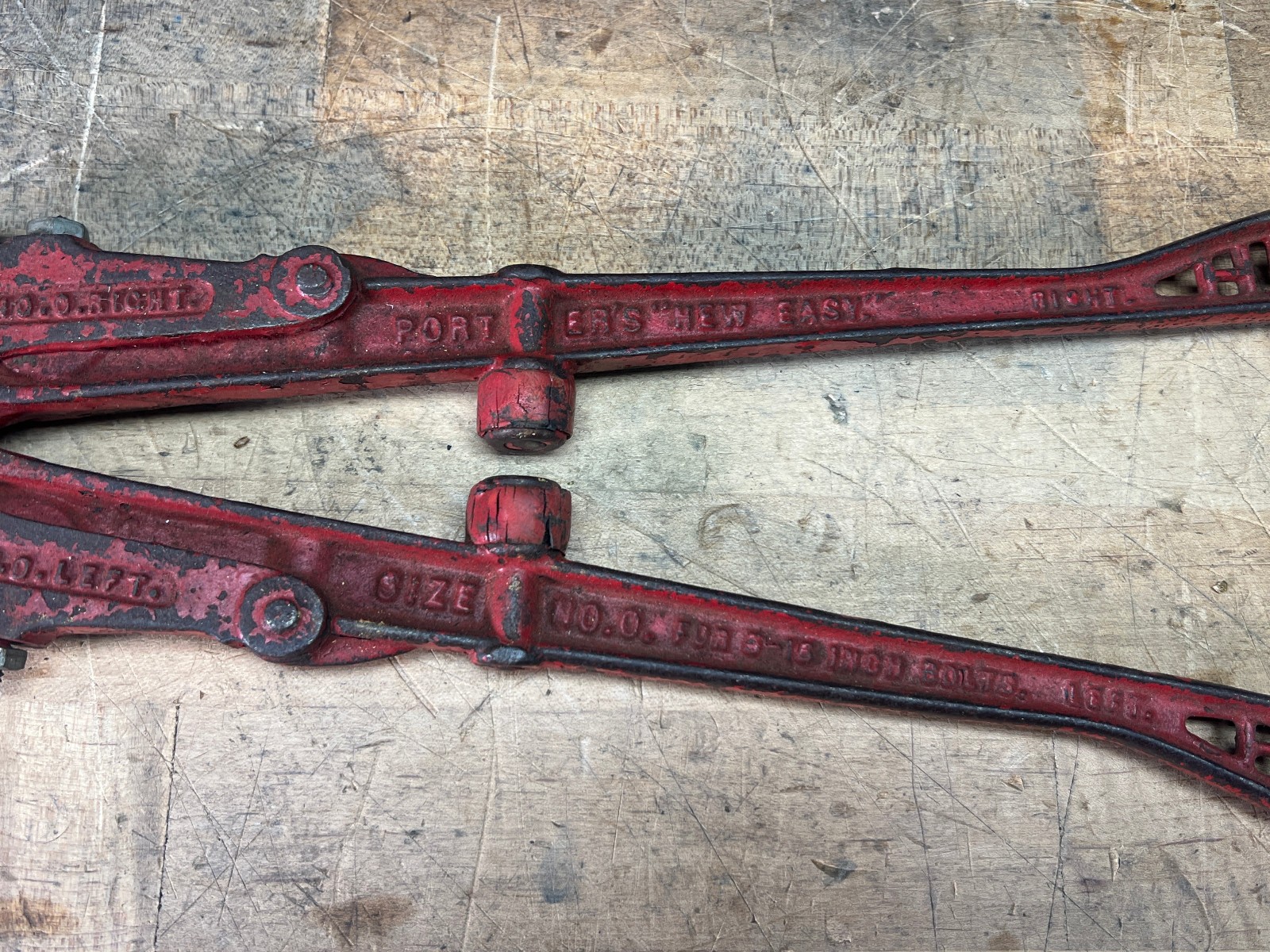 Antique 18″ HKP Porter’s New Easy No. 0 5/16″ Bolt Cutter Patent Date 10/18/1892