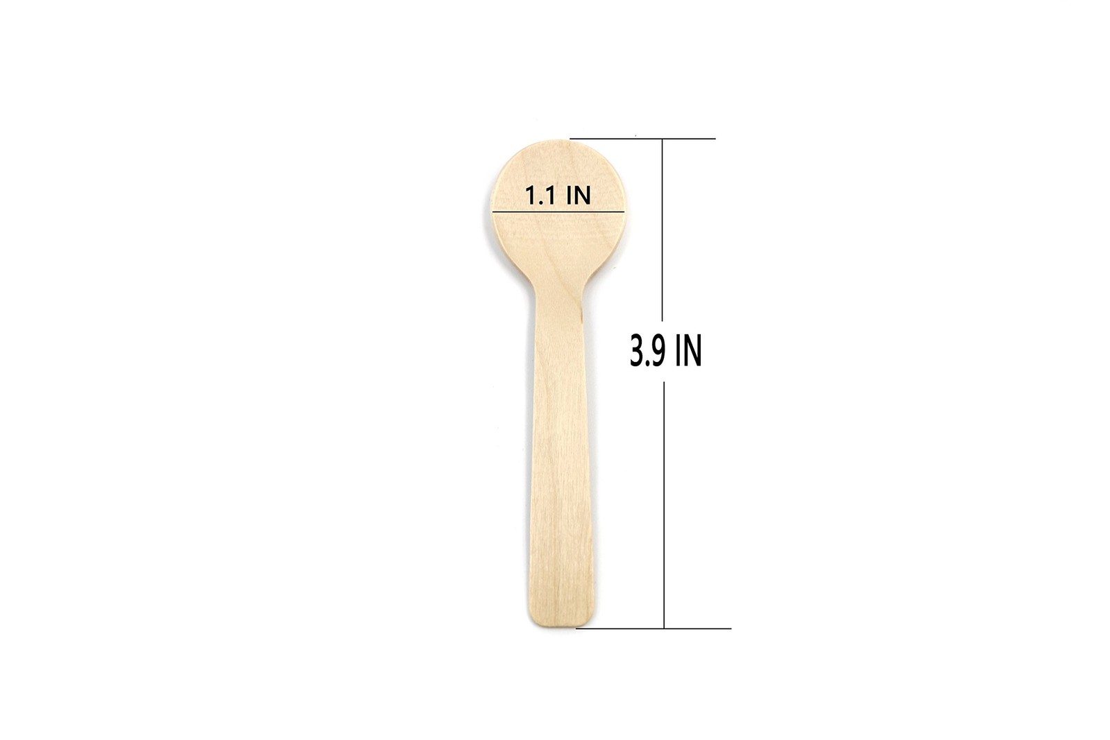 3.9 Inches Mini Kitchen Wooden Ice Cream Dessert Spoons Disposable Wood Cutle…