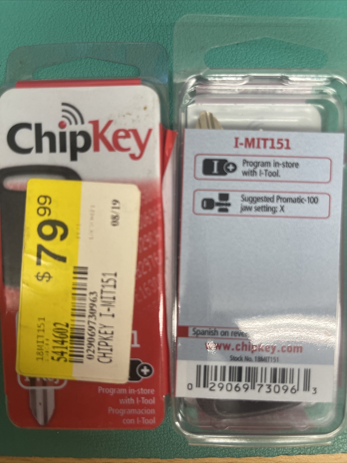 Programmable Car Chipkey Blanks,No 18MIT151, Hy-Ko Prod Co