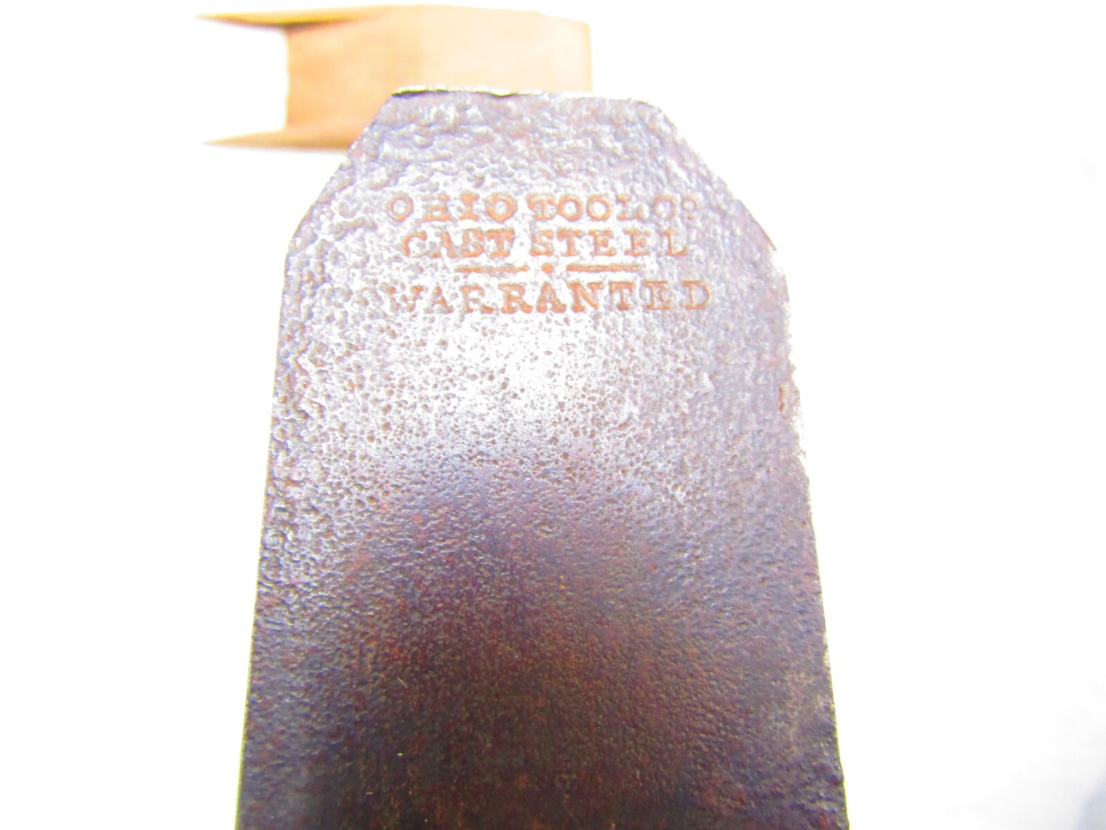 Antique wood tongue plane by Scioto Works marked Booth