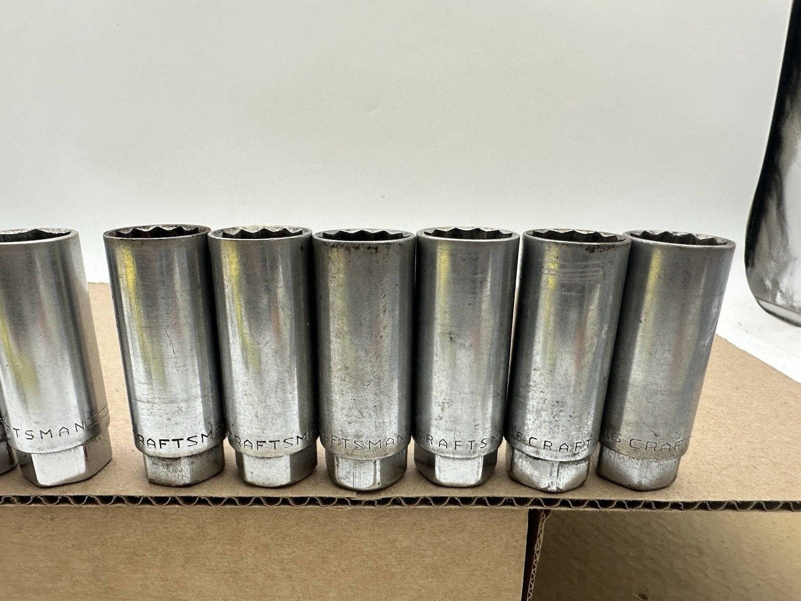 Lot 12 Vintage Craftsman Spark Plug Socket =V= 13/16″ Deep Well 1/2″ Dr 6/12pt