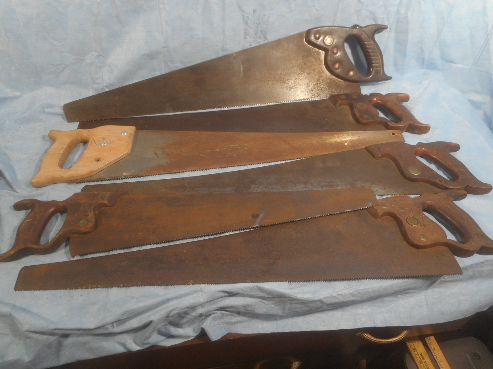 Lot of 6 Vintage Hand Saws from an estate find