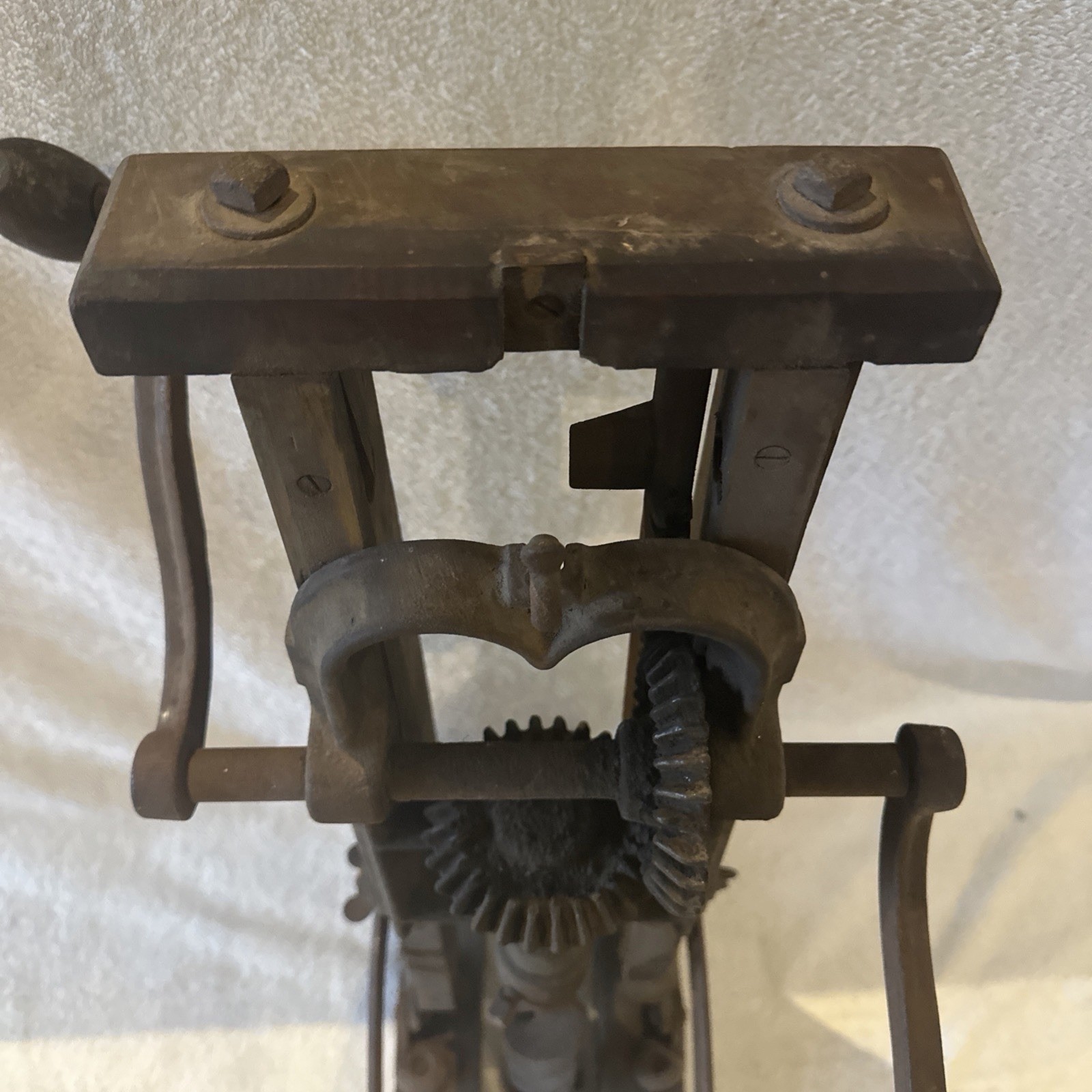 Antique Vintage Foldable James Swan Co Boring Machine-Barn Beam Drill – See Desc