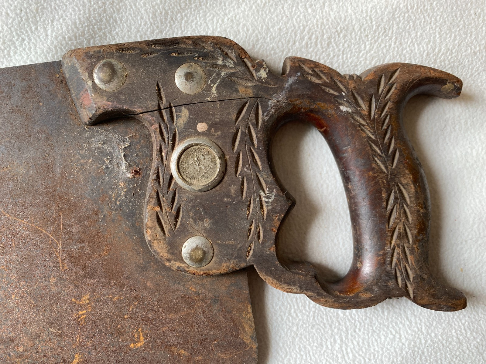 Vintage George H. Bishop & Co. Pat. 1887– 7 Teeth Per Inch Hand Saw (26”)