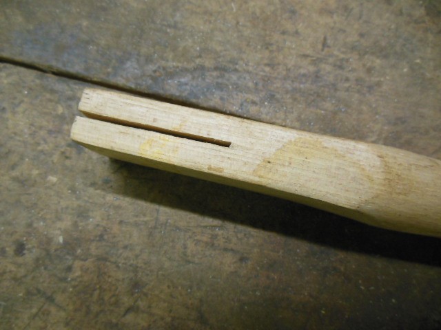 vintage Link #1029 EXCELSALL 18″ hickory nail hammer handle old carpenter tool