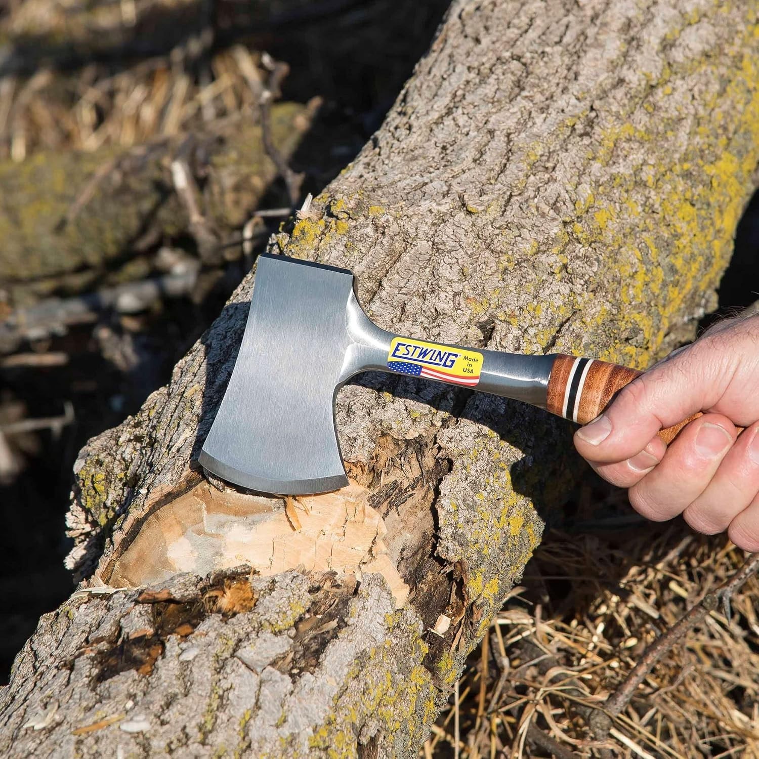Compact Camping Hatchet – Genuine Leather