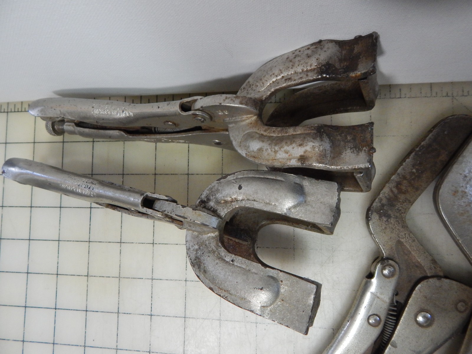 VINTAGE PETERSEN DEWITT VISE GRIP lot 11R & 9R WELDING CLAMP LOCKING PLIERS