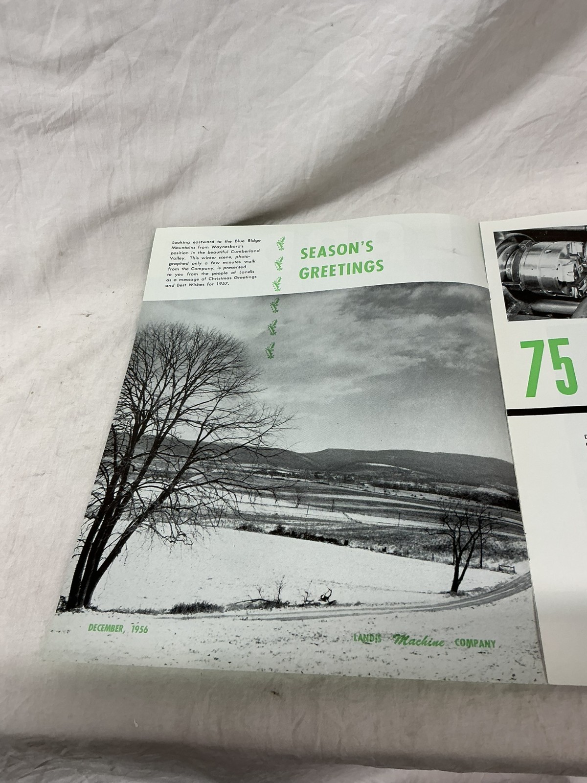 December 1956 Landis Machine Company Thread Tips Bulletin Brochure Pamphlet