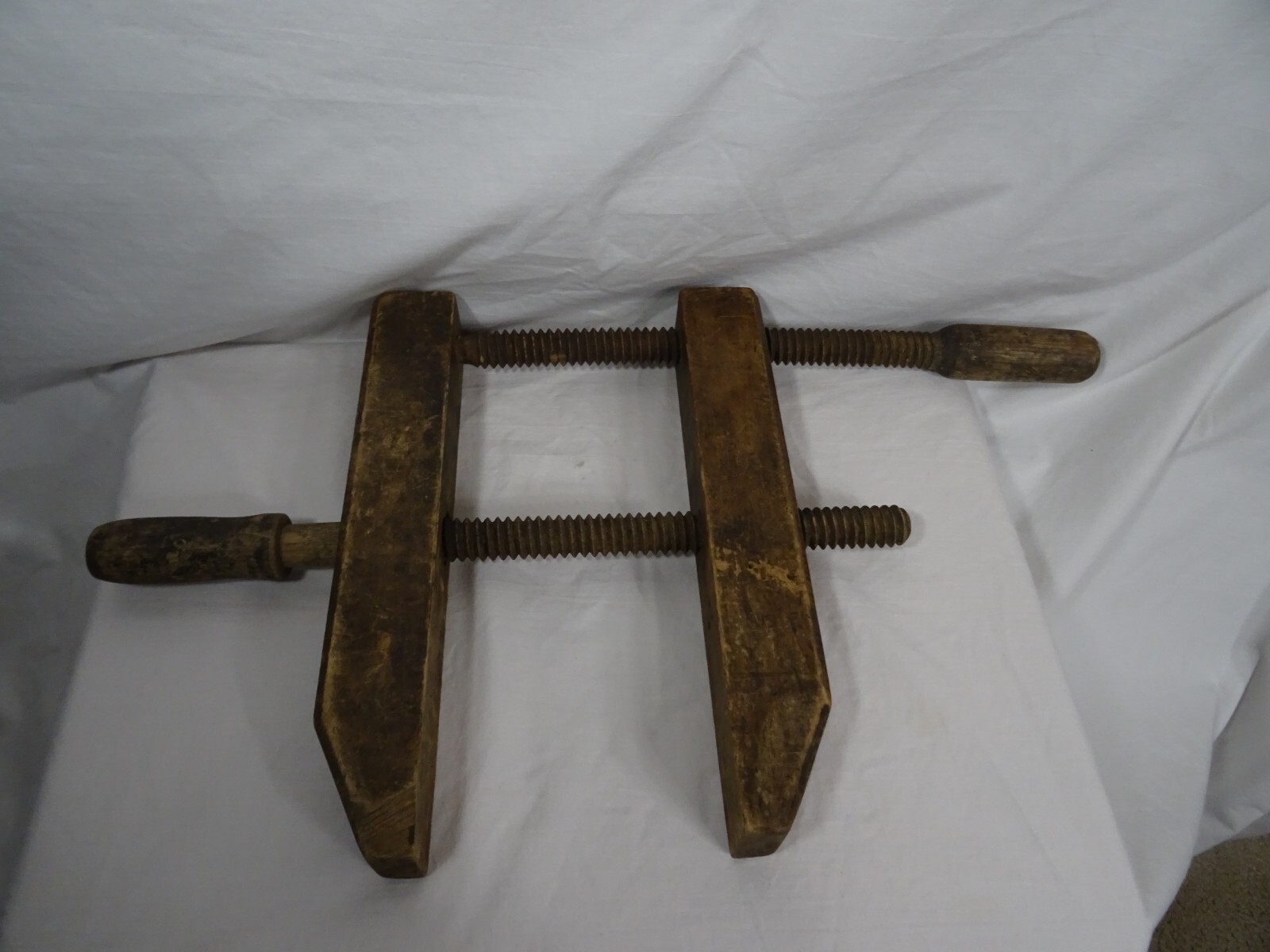 Antique 10″ Wooden Screw Clamp – All Wood