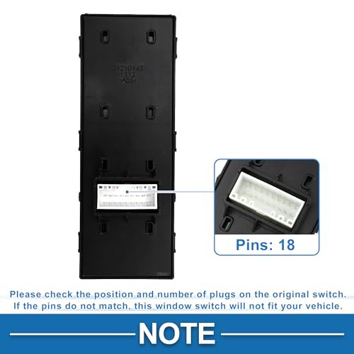 1 AUTO Power Window Switch No.93570G5040 18pin Front Left Driver Side Window