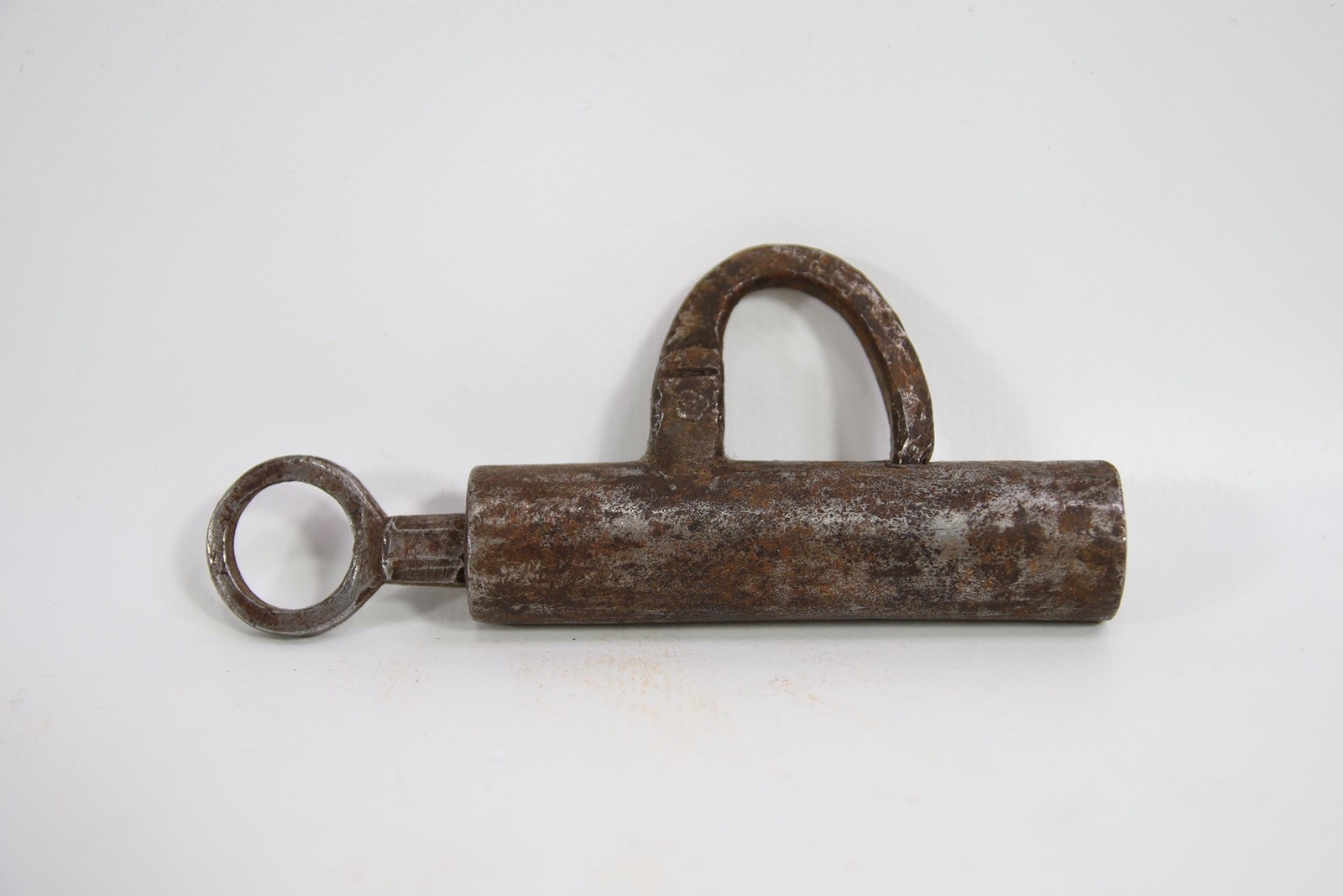 Antique 19th Century Norwegian Hand Forged Padlock with Functional Key