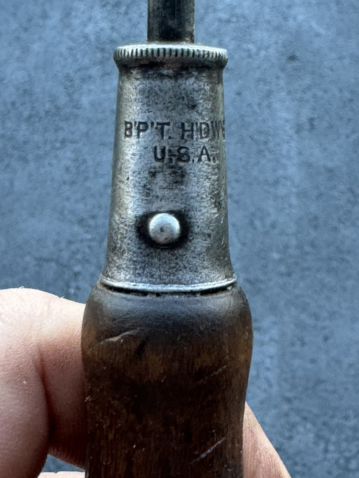 Vintage Wood Handle Screwdriver Stamped BP’T HDW’E USA 13” Bridgeport Hardware