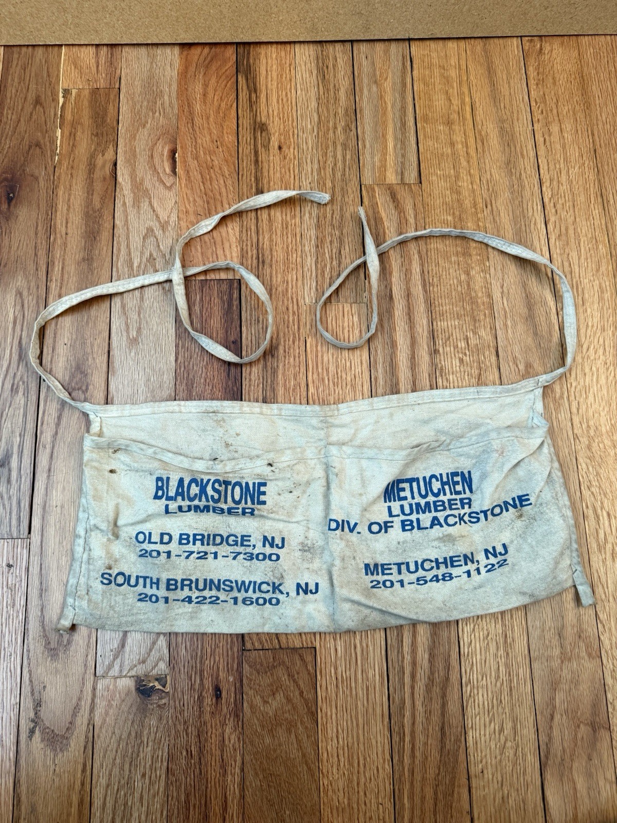 VTG Advertising Nail Apron Blackstone Lumber Old Bridge Metuchen Brunswick NJ